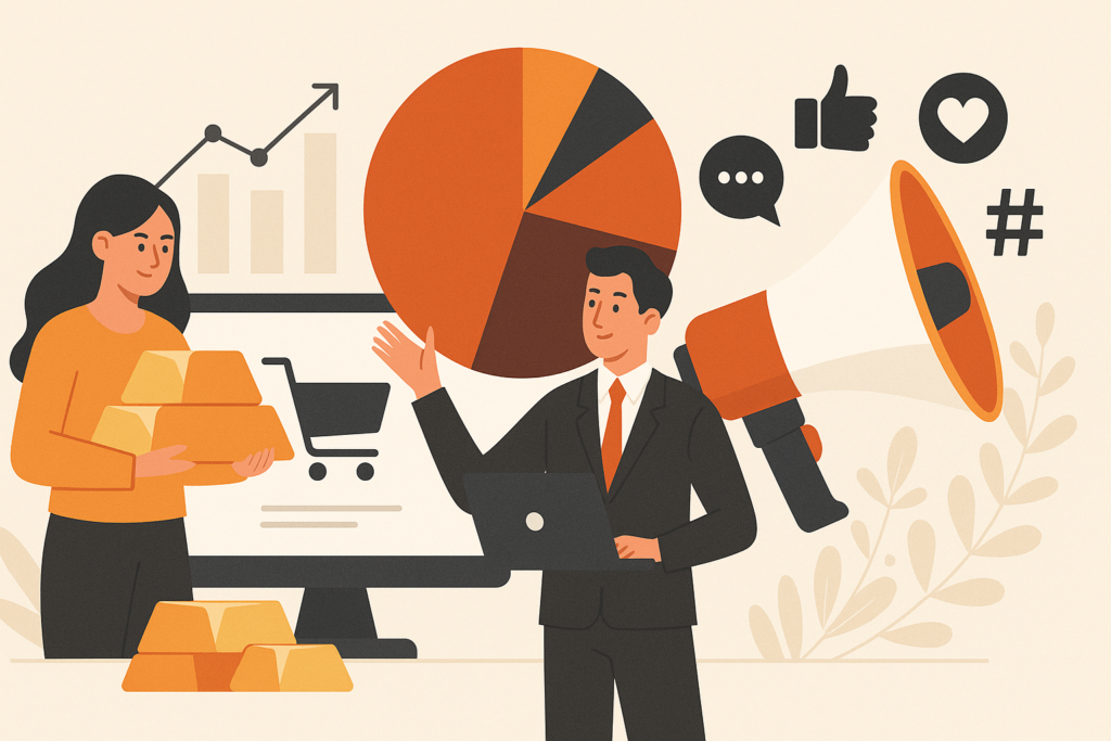 سوشال لیسنینگ و سهم صدای پلتفرمهای فروش آنلاین طلای آب شده در رسانهها و شبکههای اجتماعی 2 بررسی سهم صدای پلتفرمهای فروش آنلاین طلای آب شده در رسانهها و شبکههای اجتماعی